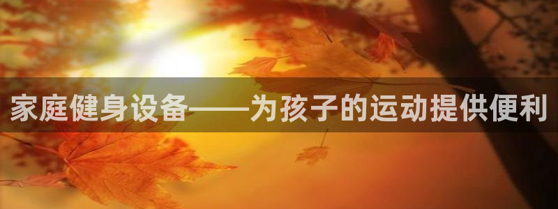 678体育官网下载平台注册流程视频：家庭健身设备——为孩子的